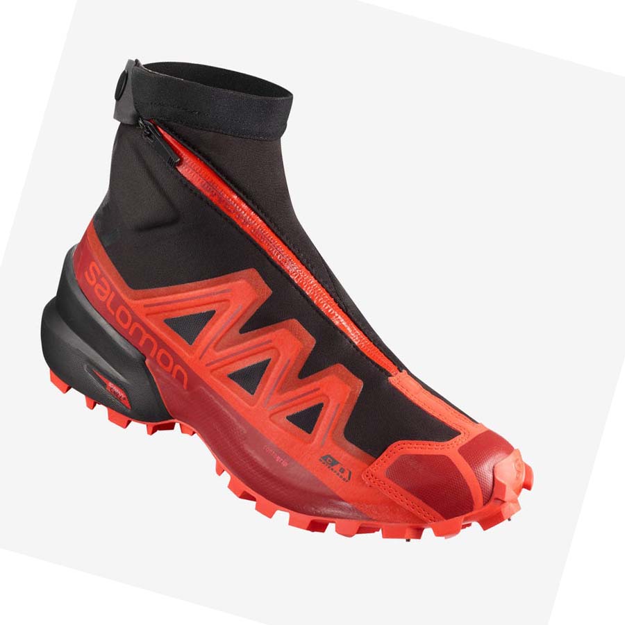 Tenis Para Trail Running Salomon SNOWSPIKE CLIMASALOMON™ WATERPROOF Hombre Negros Rojos | MX 3494OKI